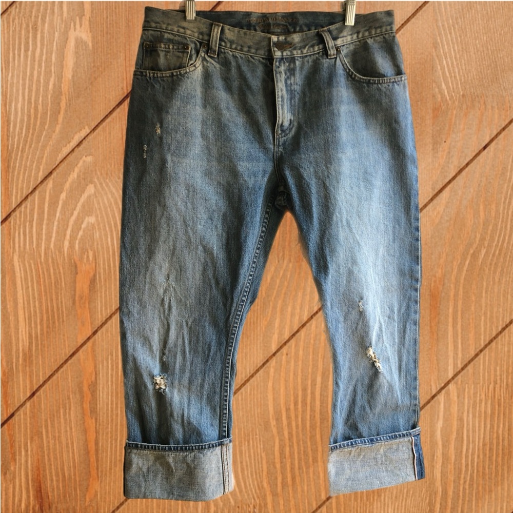 Ralph Lauren Jeans Vintage Distressed Capri Cotton 12